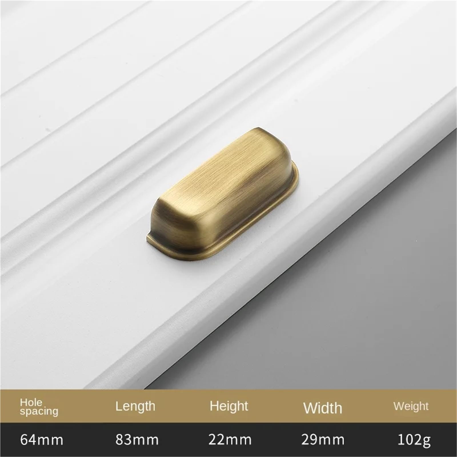 DFLPBHAV Wardrobe Brass Cabinet Door Bronze Handle Cabinet Single-Hole Handle 1Pcs(5409-64MM)