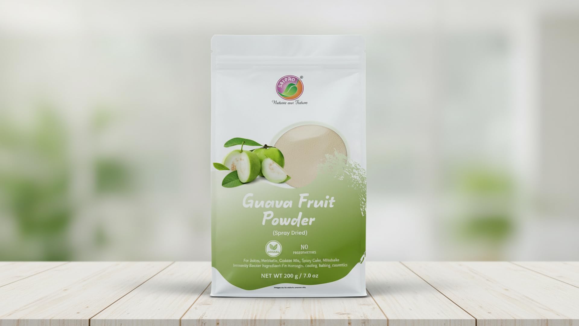 Saipro's Eatery Harvest Guava Fruit Powder 200 g, For Juices, Moctails, cocktail mix |Spicy gauva Juice| Cake | Milkshake, Immunity Booster Ingredient in beverages, cooking, baking, cosmetics, all natural, No preservatives