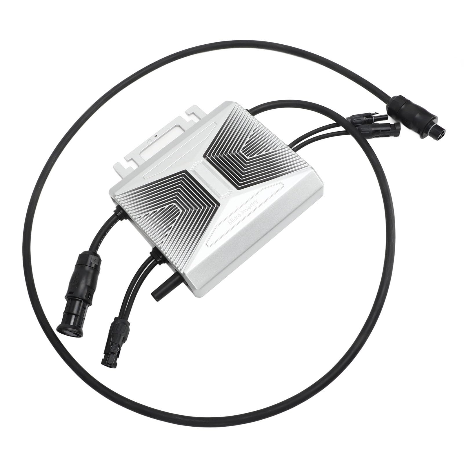 Cocoarm Mikro-Wechselrichter, Solar-Wechselrichter aus Aluminiumlegierung, 600 W, 230 V, WiFi, IP67, Wasserdichter MPPT-Gitterbinder Für PV-Stromerzeugungssystem, Hausdach, Verwendung bei 14 Bis 149