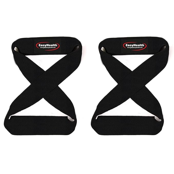 Buy EasyHealth Figure 8 Lifting Straps for Gym, Weightlifting Straps