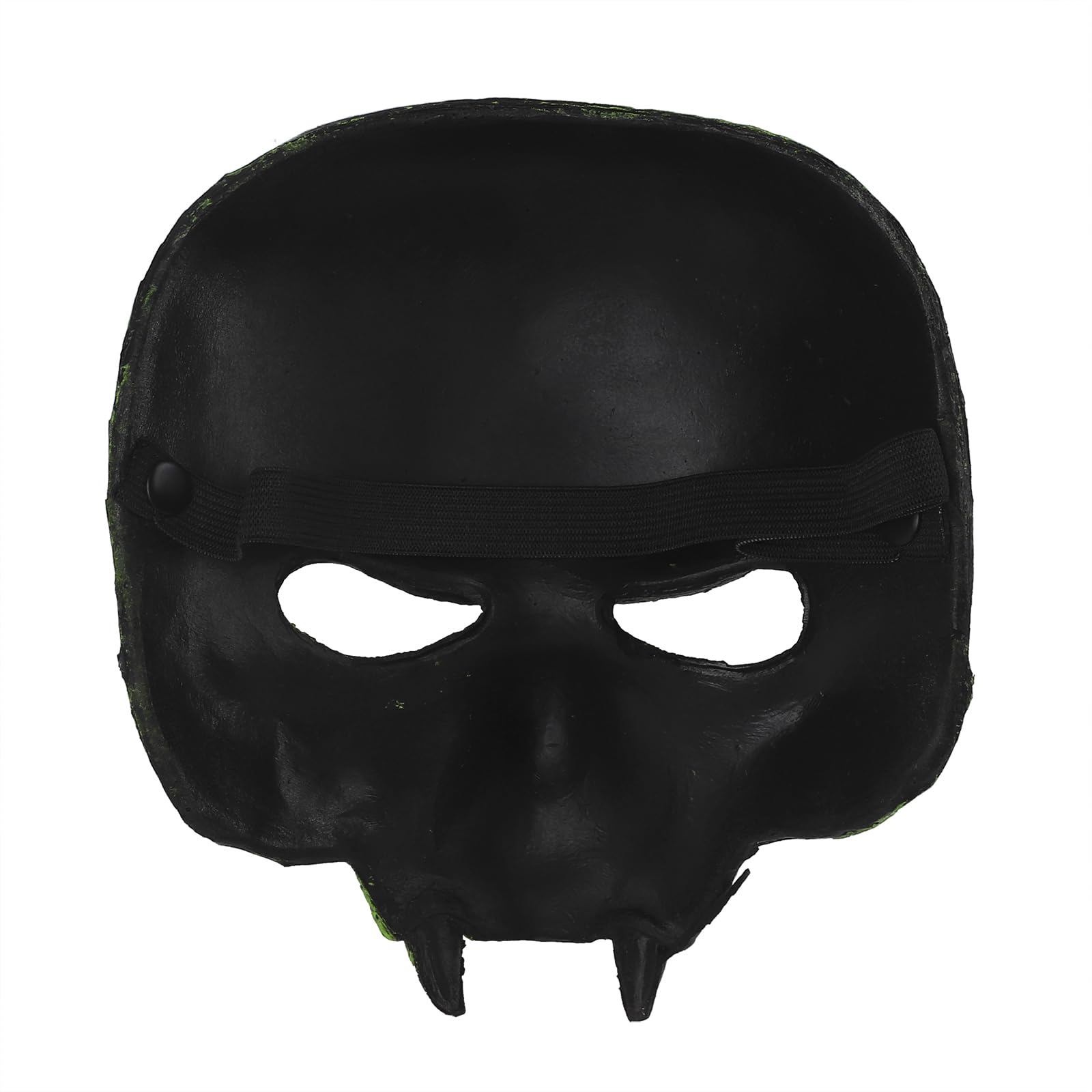 Goblin Wizard Half Face Mask Halloween Scary Green Witch Mask Realistic Cosplay Fancy Costume Face Cover for Halloween Masquerade Carnival Dress Up Party Prank Stage Props - Image 2