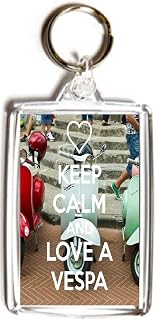 Keep Calm and Love a Vespa - Double Sided Large Keyring