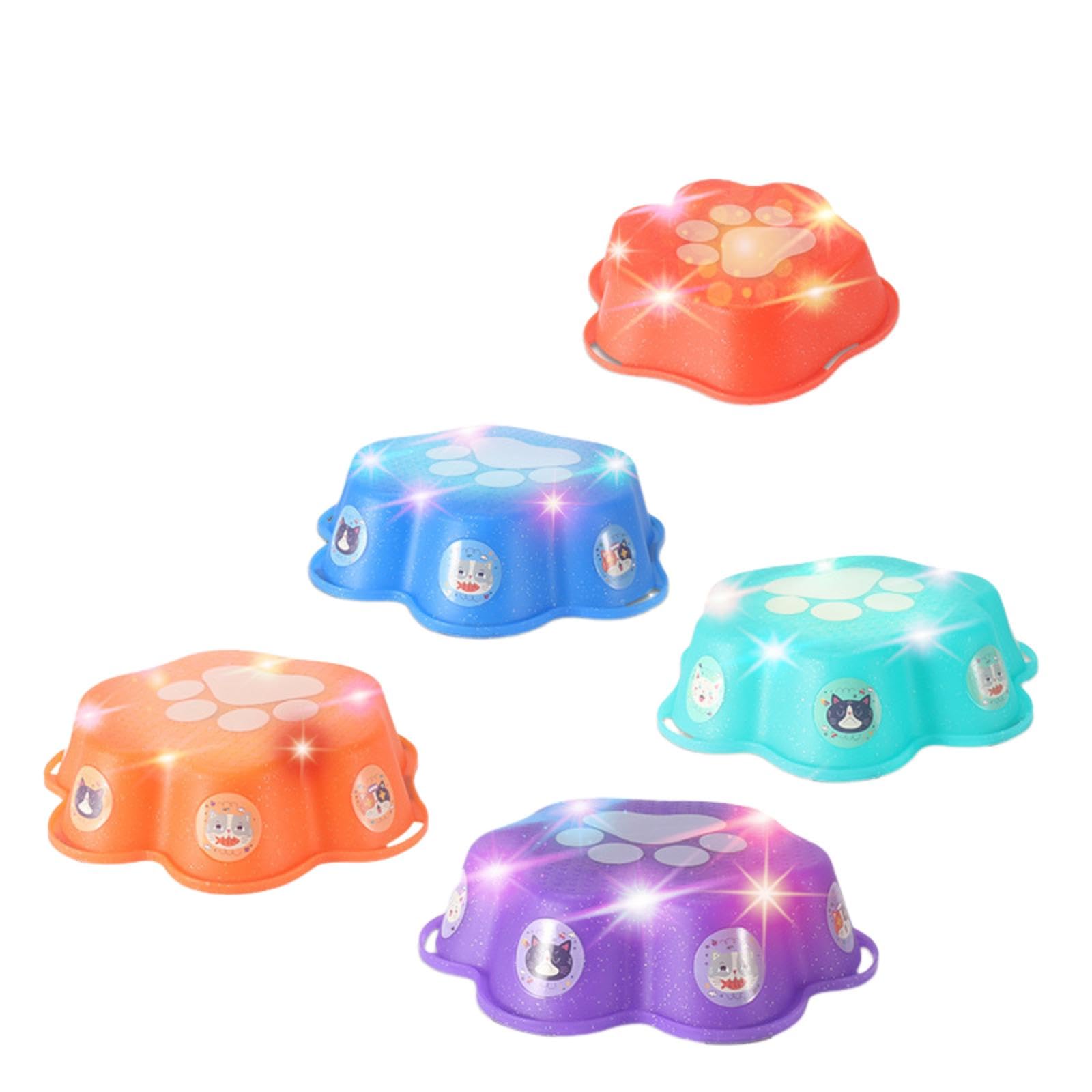 Almencla Balance Stepping Sensoriales Apilables para Niños Juguetes Musicales con Luces Y Base Antideslizante Material PP Resistentes Adecuados, 5 Uds.