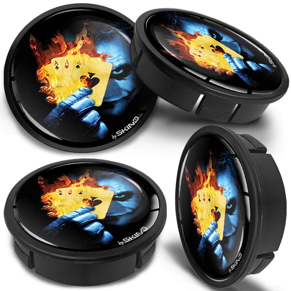 60mm Wheel Centre Caps Set of 4 – Black ABS Plastic Alloy Wheel Hub Caps Replacement – Push Fit Car Wheel Centre Caps – Multiple Designs (CX 0) — view 9