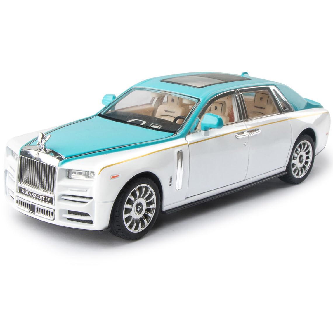 Amazon.com: Toy Car Rolls-Royce 1/24 Blue Phantom Alloy