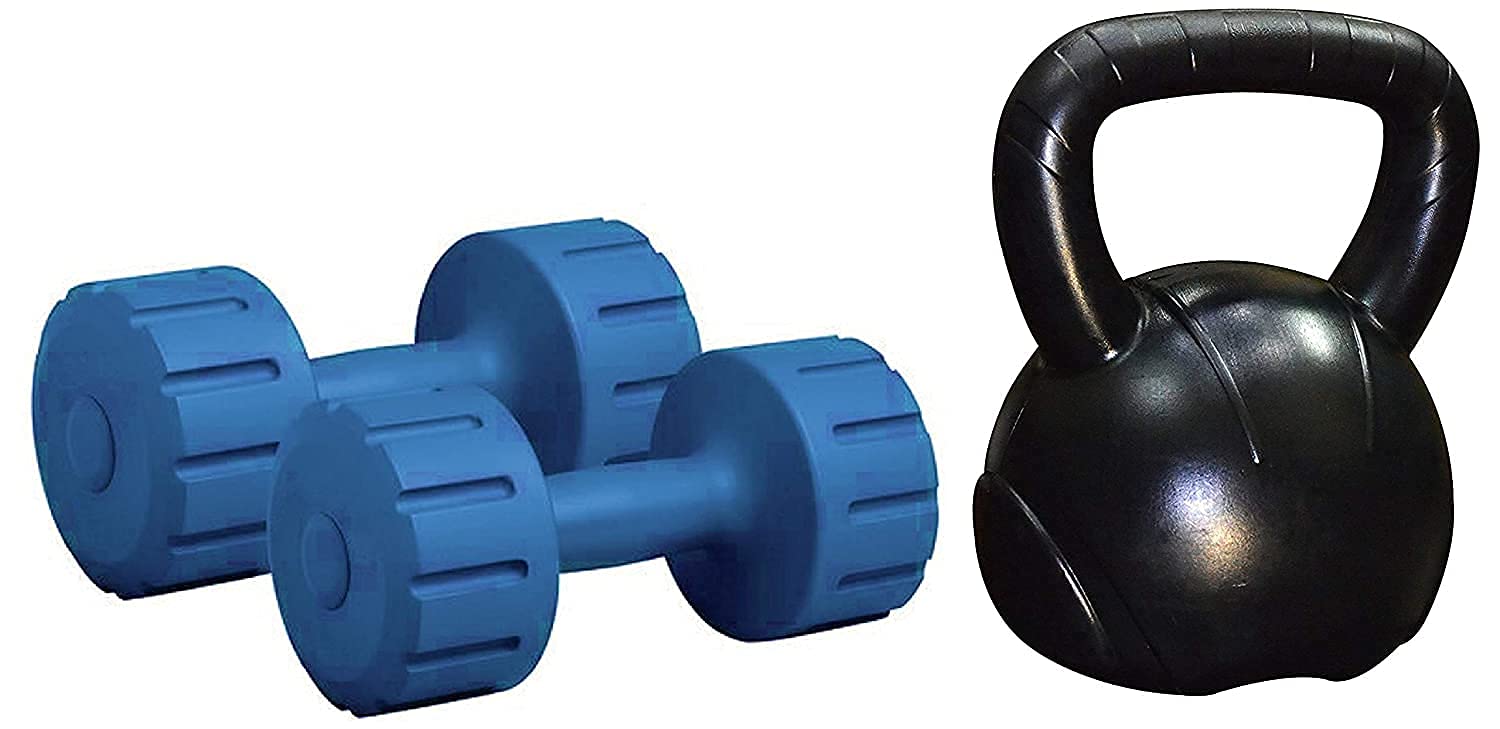 Klapp Pair of 3kg Each PVC Dumbbells Set With Kettlebell (B09GKR34HJ) Amazon Price History, Amazon Price Tracker