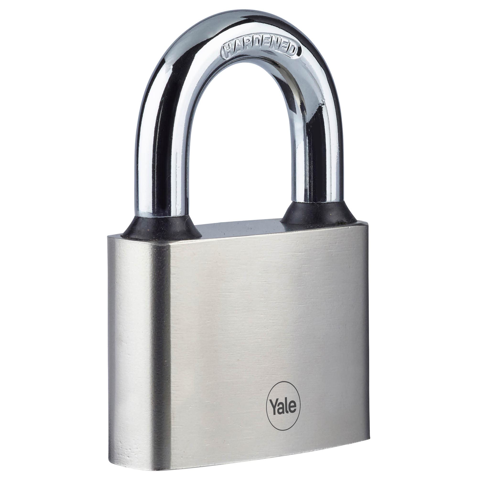 YaleY112/60/132/1 Iron Disc Padlock 60mm - Nickel Plated - Hardened Steel Shackle - Extreme Corrosion Resistance for Outdoor use