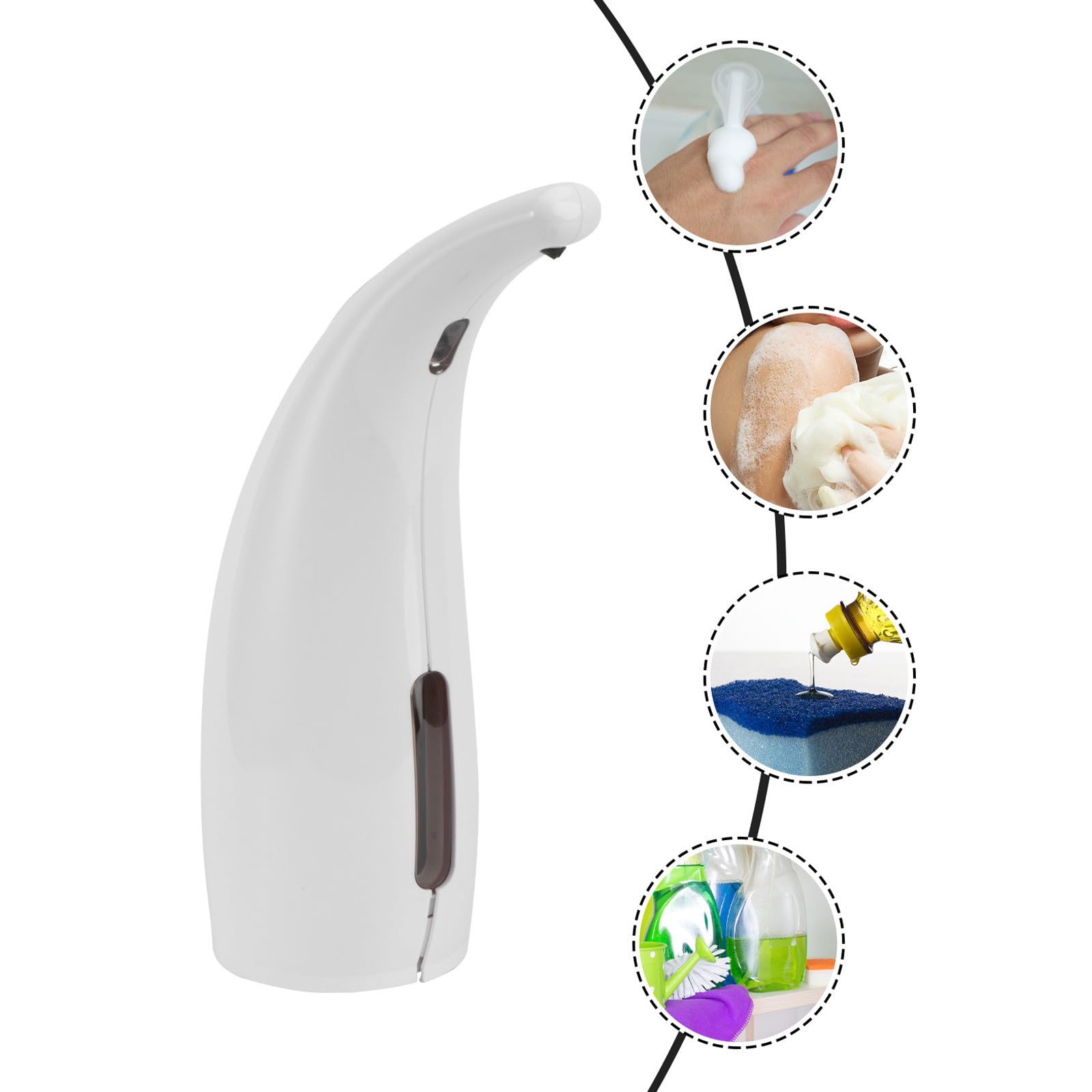Dispensador de Jabón Automático sin Contacto Abs 300ml Blanco
