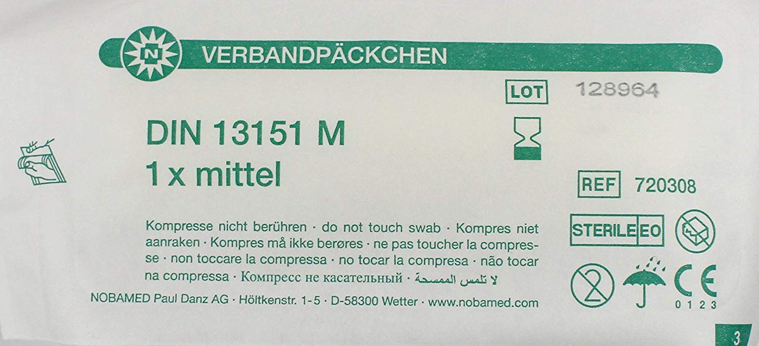 Hartmann Verbandpäckchen DIN 13151 G, steril, 12 x 10cm - Böttcher AG Hartmann Verbandpäckchen DIN 13151 G, steril, 12 x 10cm - Böttcher AG