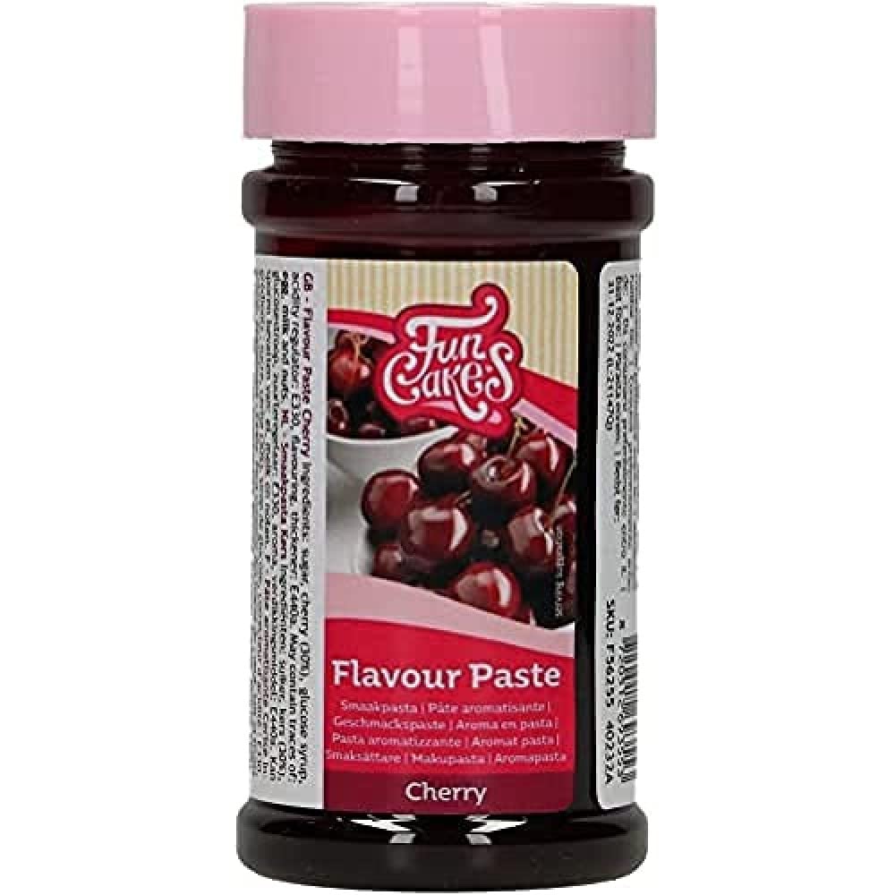 FunCakes Flavour Paste Cherry: Food flavourings, Great Taste, Perfect for Cake Decorating, Suitable for Batter and Fillings. 120 g.