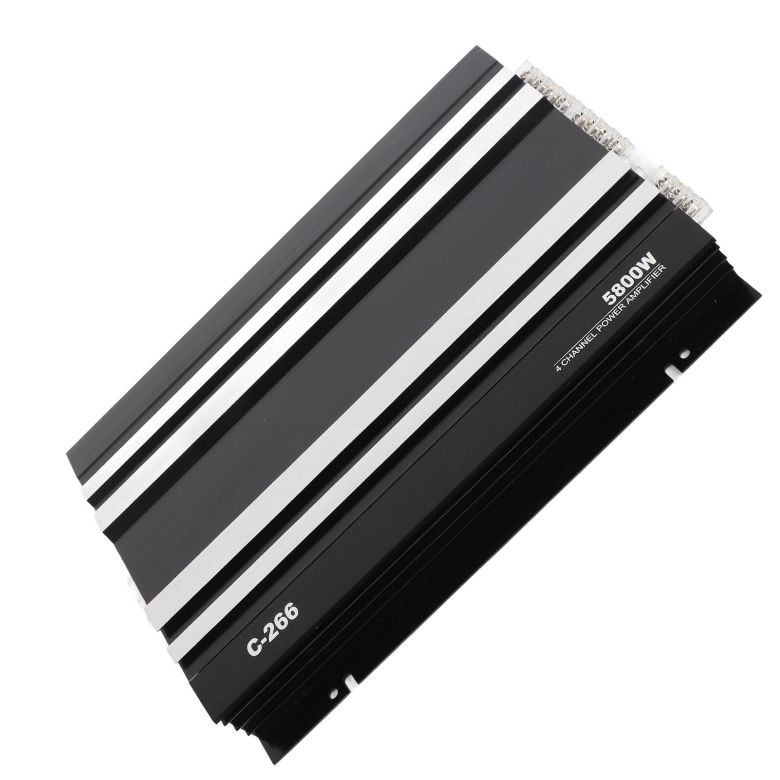Aramox Amplificador de Coche Amplificador de Coche de Metal 5800W 4 Canales 2 4 Ohmios Alta Eficiencia con Múltiples para Altavoces del de