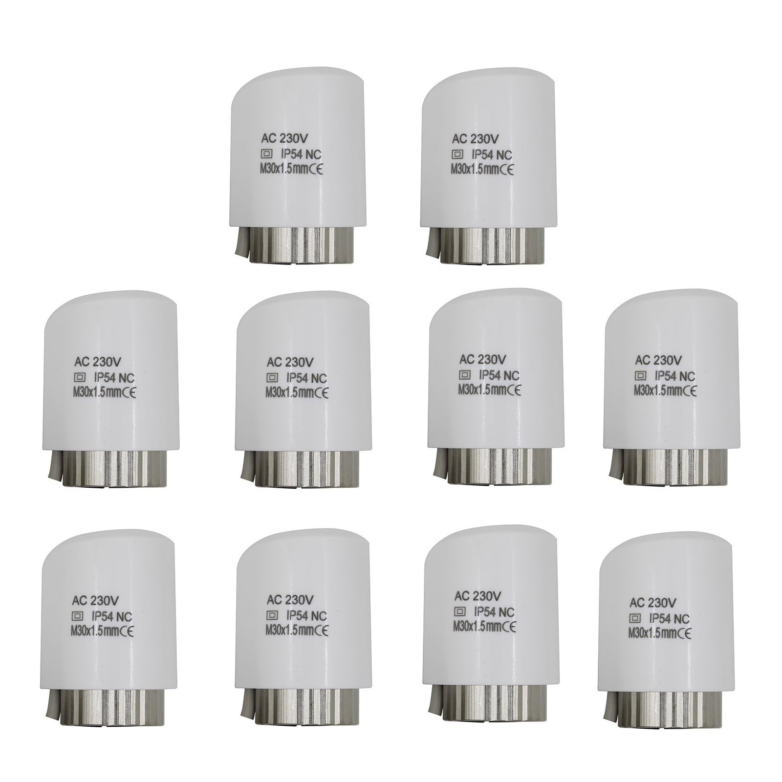 Collettore 220V 24V Attuatore Termico Elettrico Motore di Azionamento Termoelettrico Normalmente Aperto Chiuso for Riscaldamento a Pavimento(10piece,24V No)