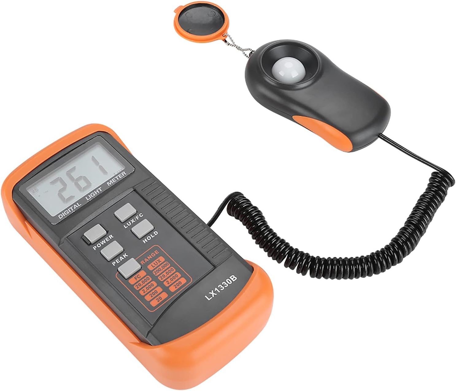 Digital Illuminance Light Meter, 0 to 200,000Lux Testing Illuminometer, Display Light Meter for Brightness Measurement