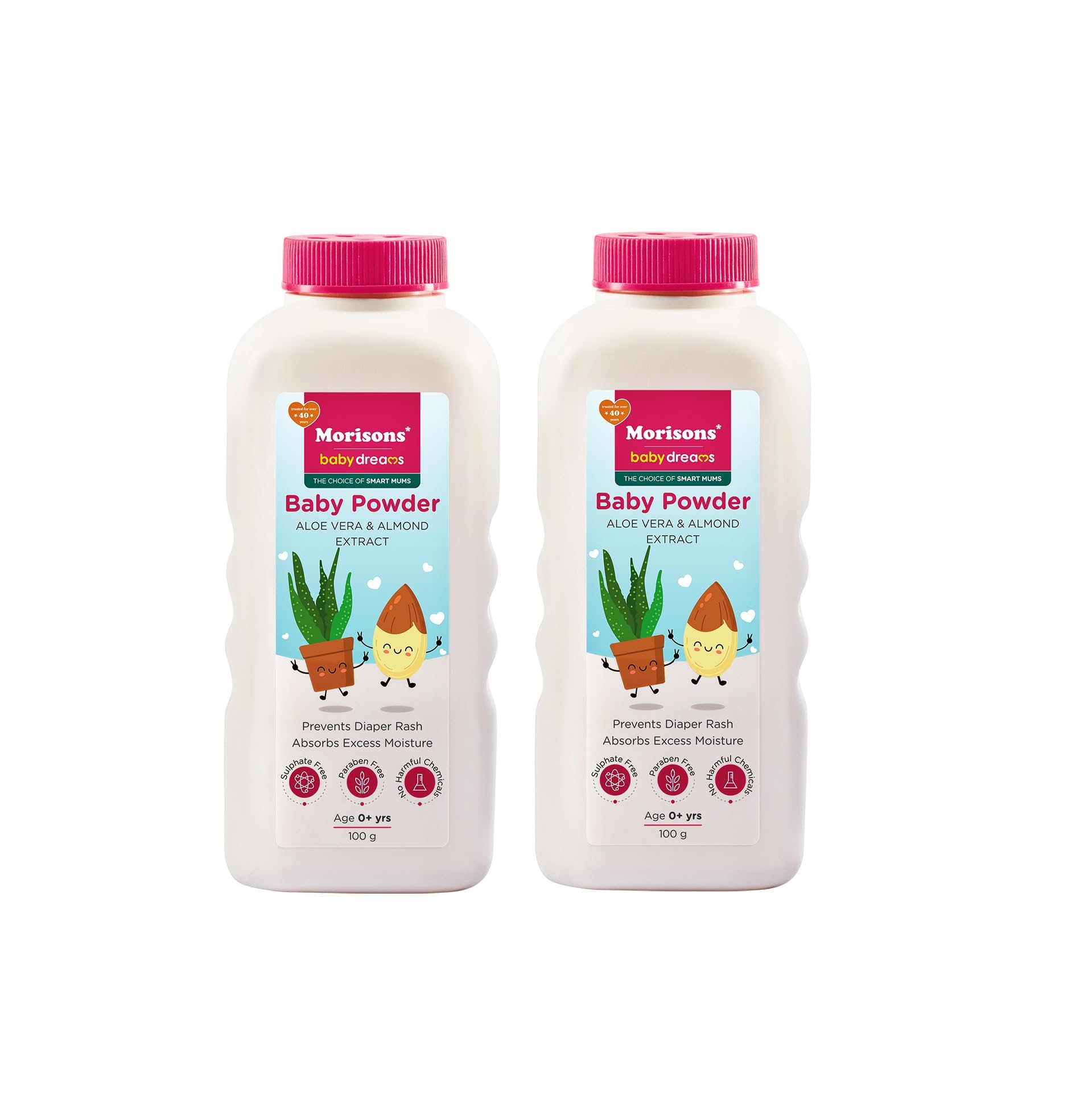 Morison's Baby Powder 100 gm (Pack of 2)-image-27