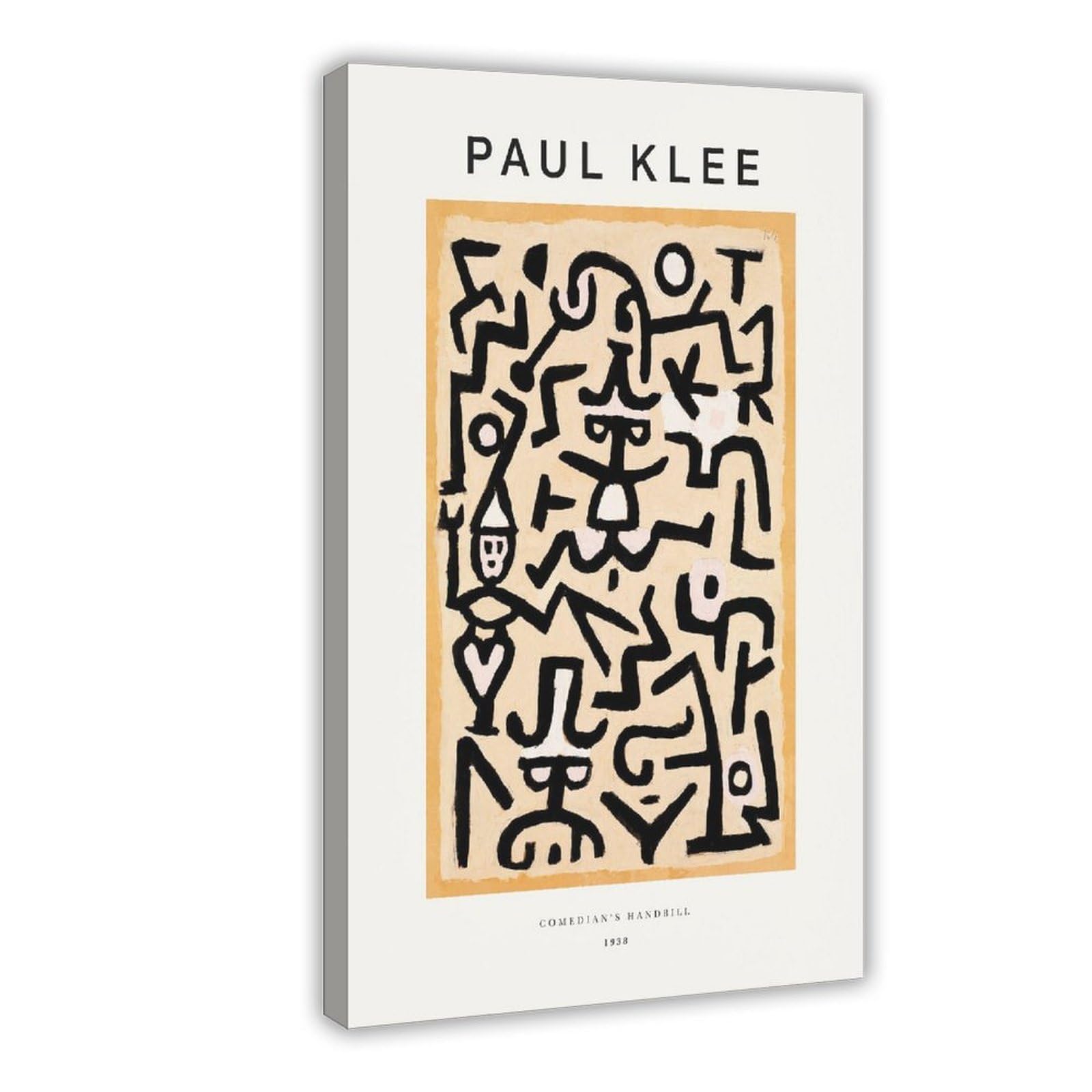 QIENAZIO Paul Klee Comedian Flyer 1938 Classic Vintage Bauhaus Canvas Modern Poster Wall Art Decor Prints Paintings Living Room Bedroom Decor 12x18inch(30x45cm)