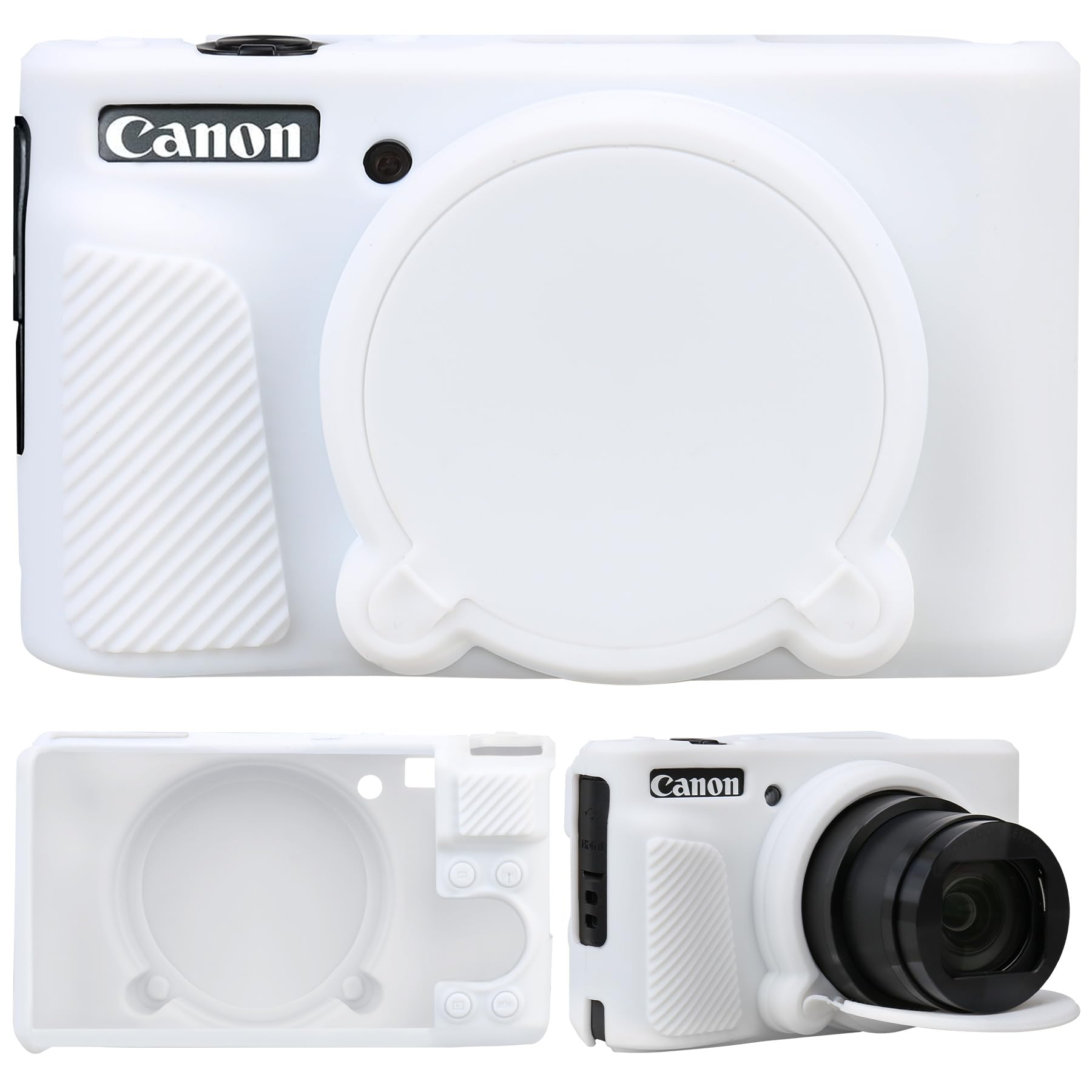 Supmay Camera Case for Canon PowerShot SX740 HS/ SX730 HS Digital Camera, Soft Silicone Protective Bag Removable Lens Cover, Silicone Cover Rubber