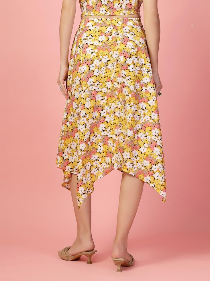 Image of OOMPH! Long Skirts for Women with Handkerchief Hem