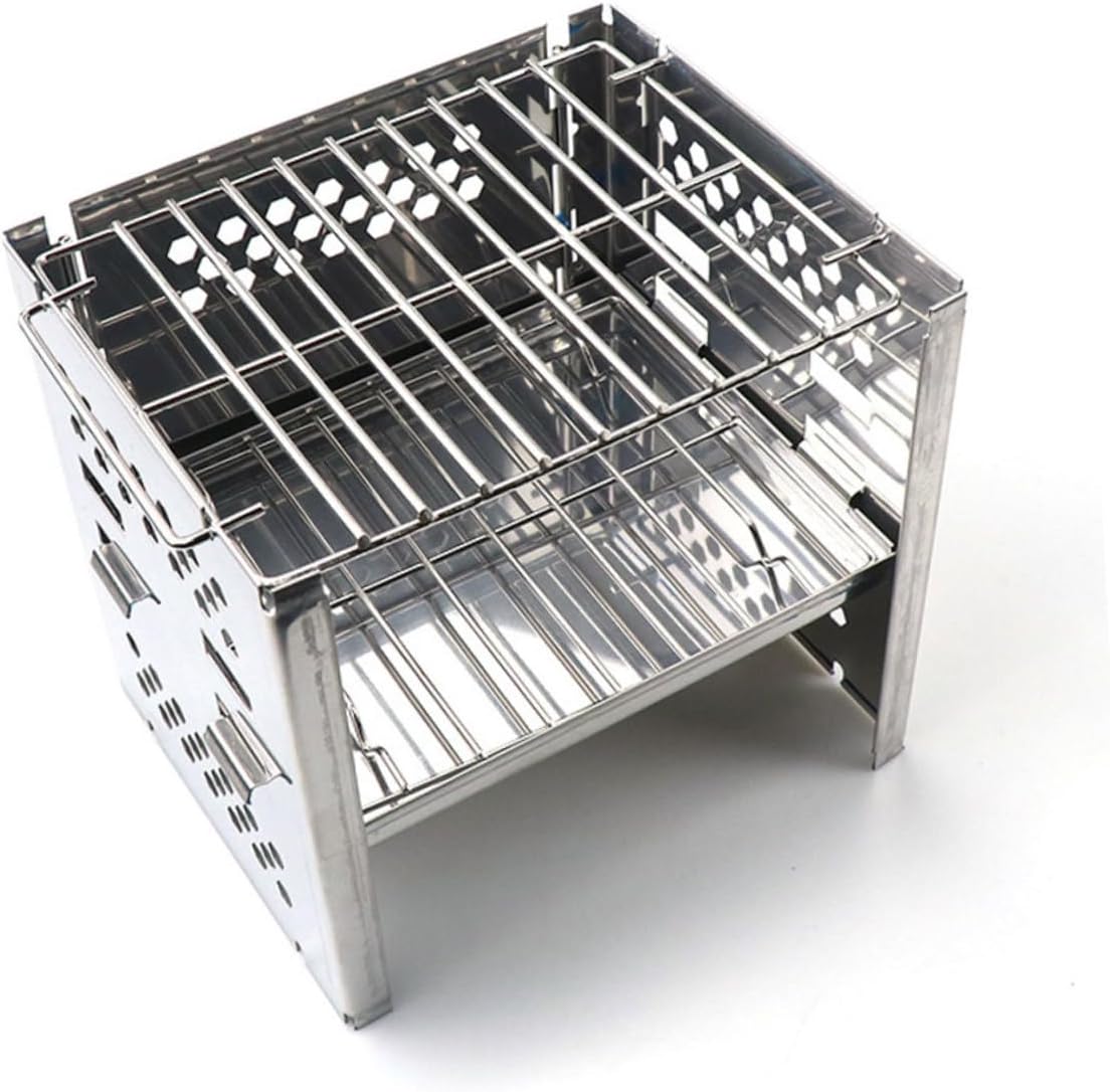 Garneck Grill Alternative Camping Grill Grate Portable Bbq Stove for Outdoor Garden Bonfire