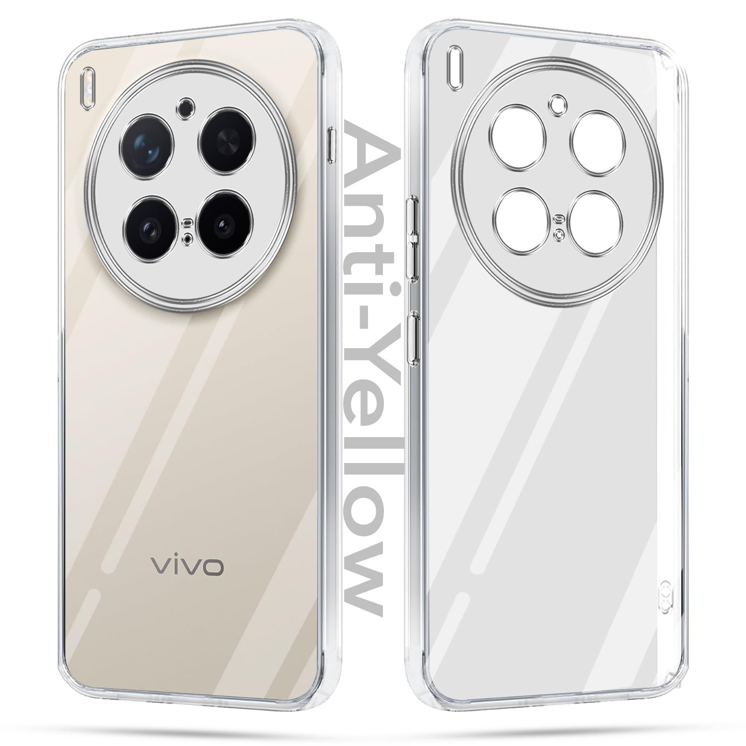 Jkobi Lifetime Anti-Yellow Clear Back Cover Case for Vivo X300 Pro