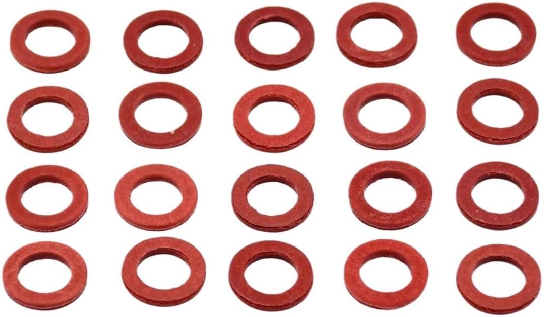 20pcs Red Lower Gear Case Oil Drain Screw Gasket Compatible With 90430-08020-00 90430-08801-00 90430-08003-00