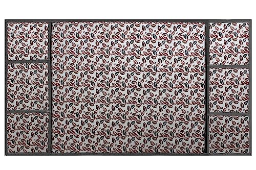 Image of Stylista Refridgerator top Cover Suitable for Samsung RT28C3452S8 /HL, 236 Liter Fridge, Dimension (WXD) 65x111 CM, Corals Pattern Grey