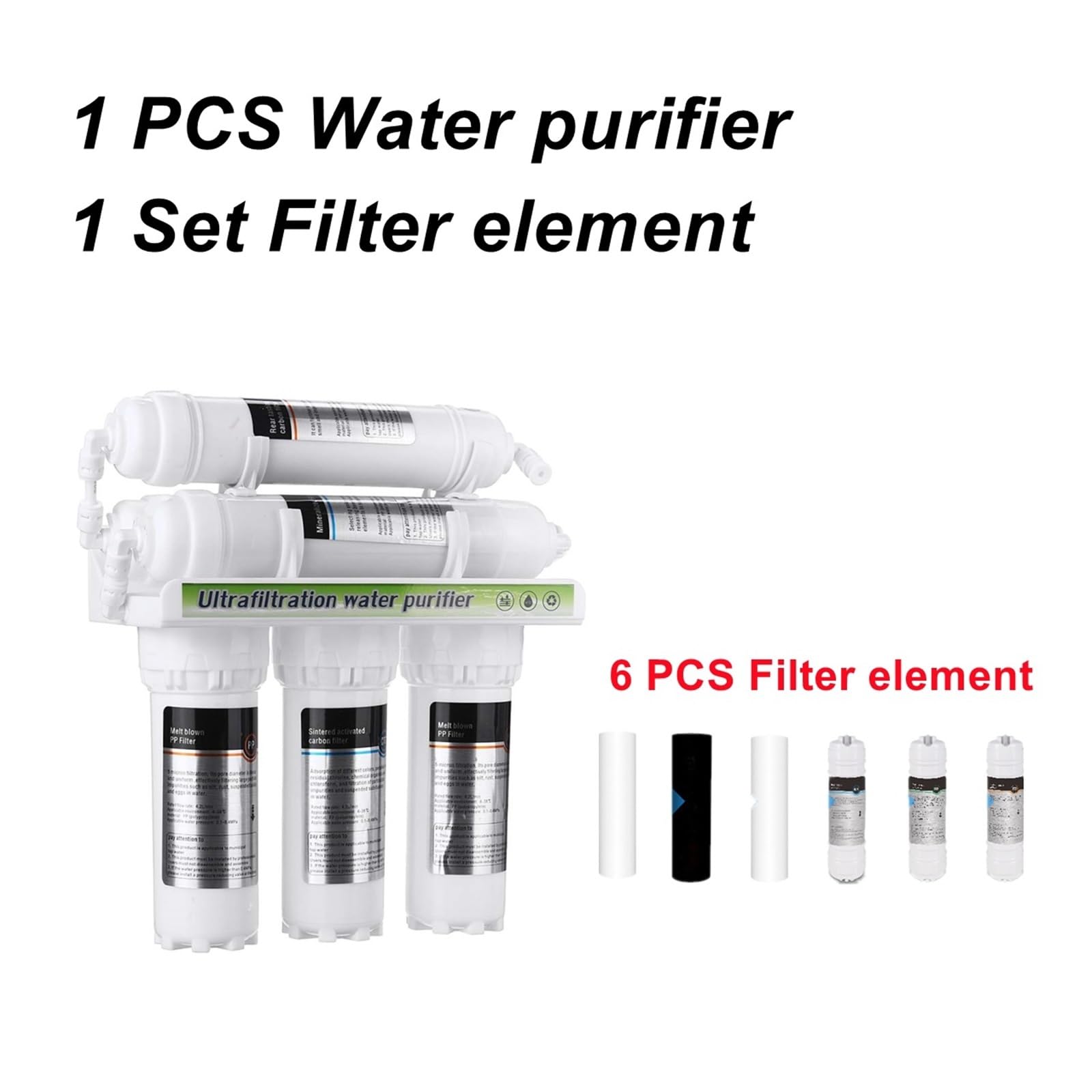 Ósmosis Inversa Doméstica, De filtración de Agua por ultrafiltración de 6 etapas, purificador de Grifo de Cocina for el hogar, filtración de Agua Potable, ultrafiltración doméstica