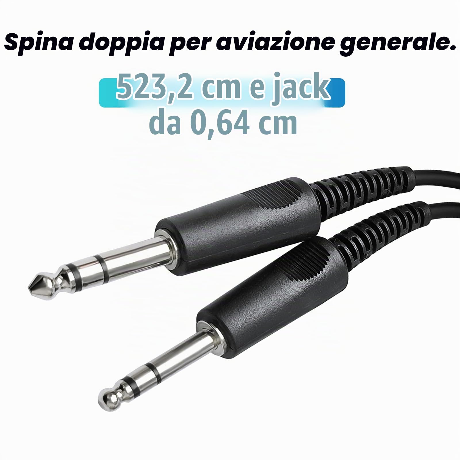 Adattatore per cuffie da aviazione a General Aircraft (GA) a 6 pin Lemo a GA Dual Plug adattatore per cuffie per Bose A20 A30