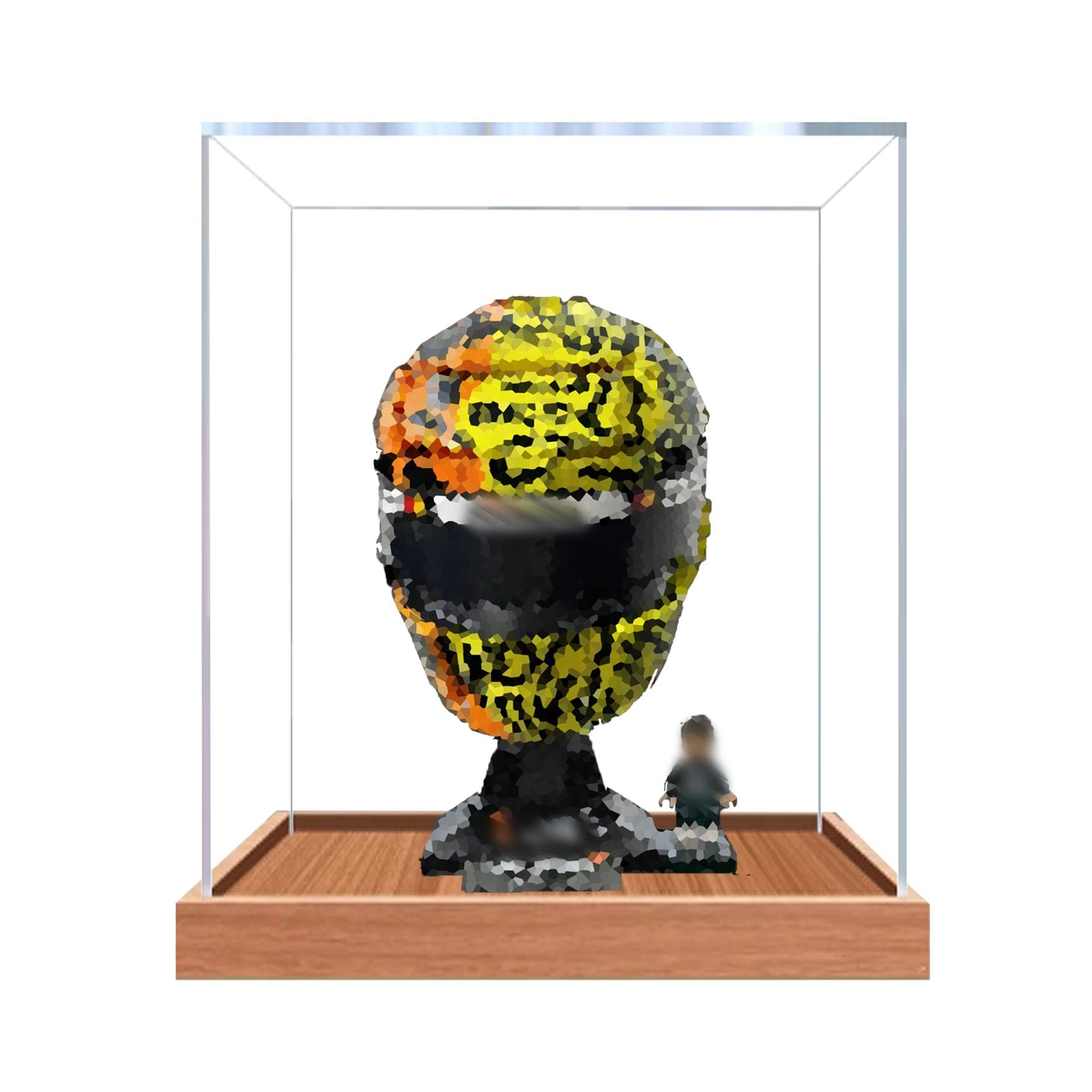 Acrylic Display Case for Le-go 43023 Helmet Model, Dustproof Display Box (display box only) (StyleB 2mm)