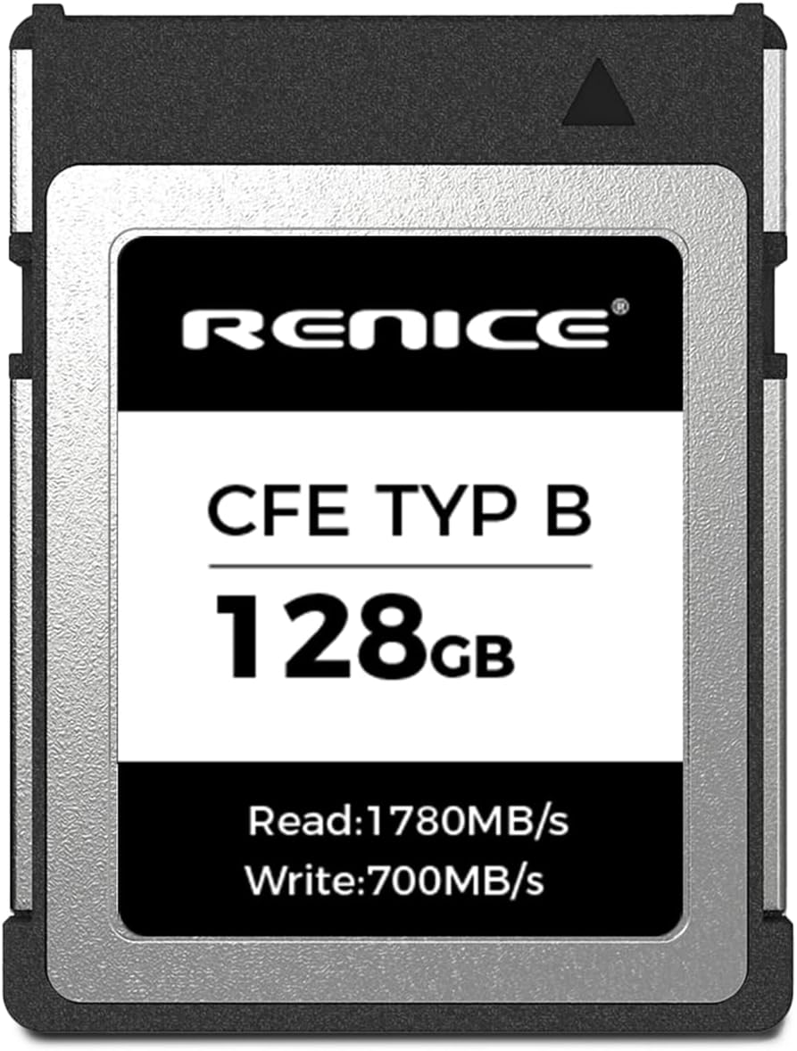 RENICE Professional 128GB CFexpress Type B Memory Card,Up to 1780MB/s Read,RAW 6K HD Video Recording,for Photographers,Videographers