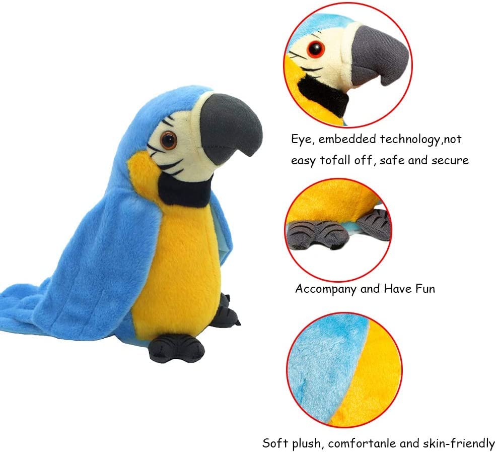 INszkoos Sprechender Papagei - Wiederholt Alles Was Du Sagst