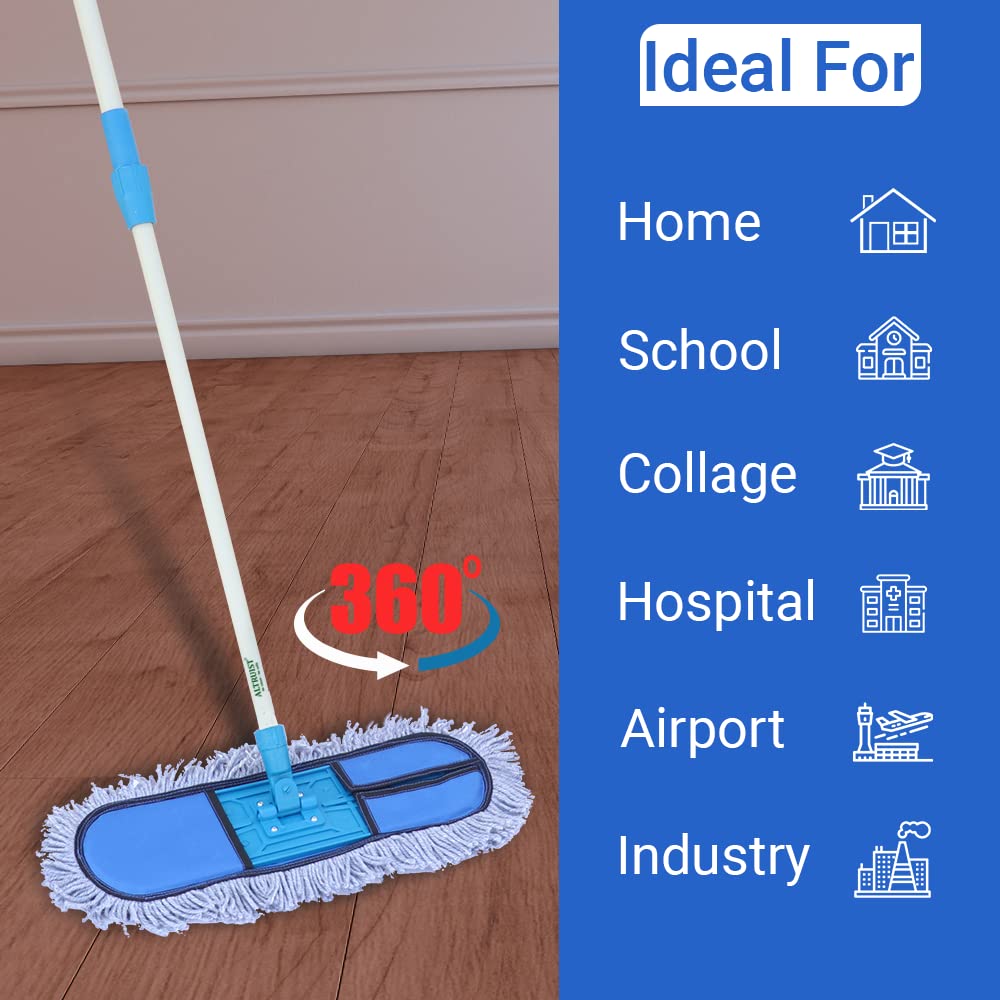 ALTRUIST Wet and Dry Mop | 18 inch | 360° Rotatable | Easily Reusable Cotton Refill 2