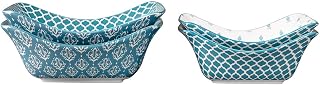Certified 4-Piece Porcelain Square Serving (Aqua)