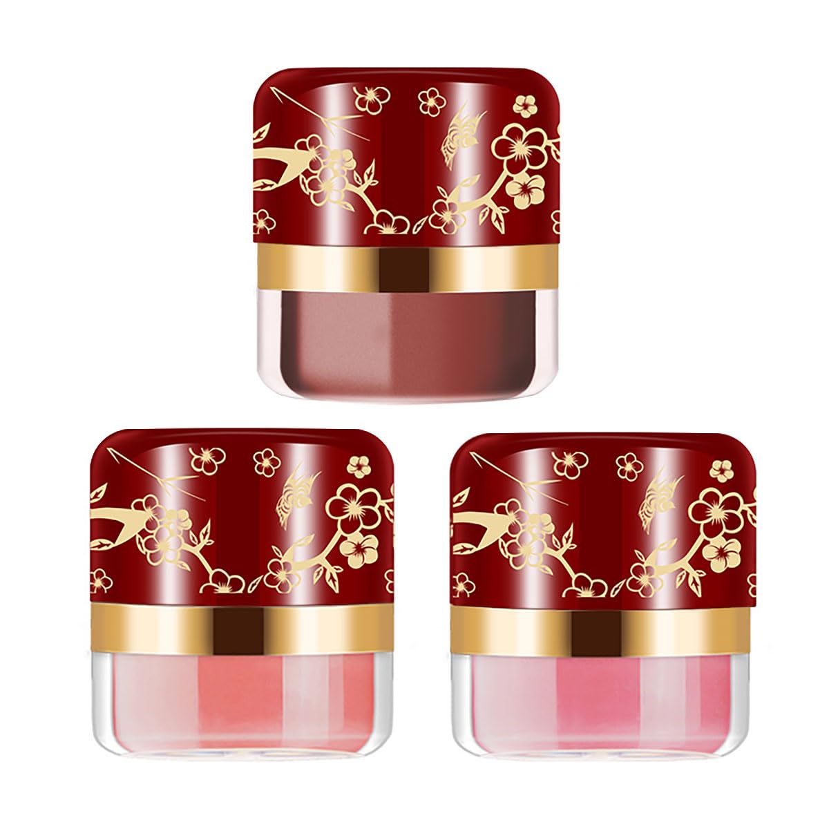 Lazy Blush, Powder blush 3 Color Set, face blushes makeup for Cheeks, Lightweight, Smooth, Vegan & Cruelty-Free, Coral Red-Peach-Autumn Berry