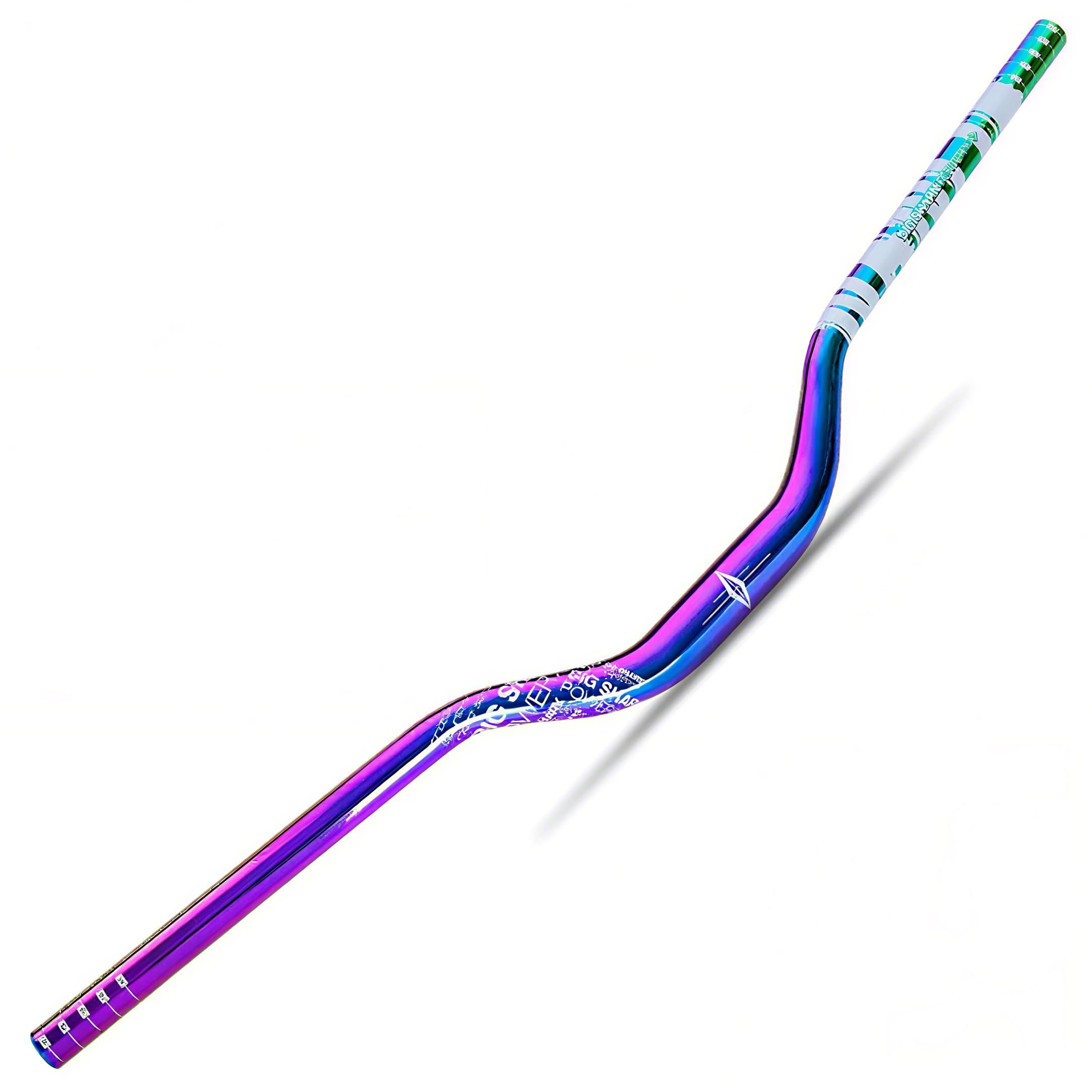 Manubrio per Bici MTB con Sollevamento da 50 mm, in Lega di Alluminio, colorato, Arcobaleno, Manubrio AM XC DH Racing Rise, 31,8 * 780 mm
