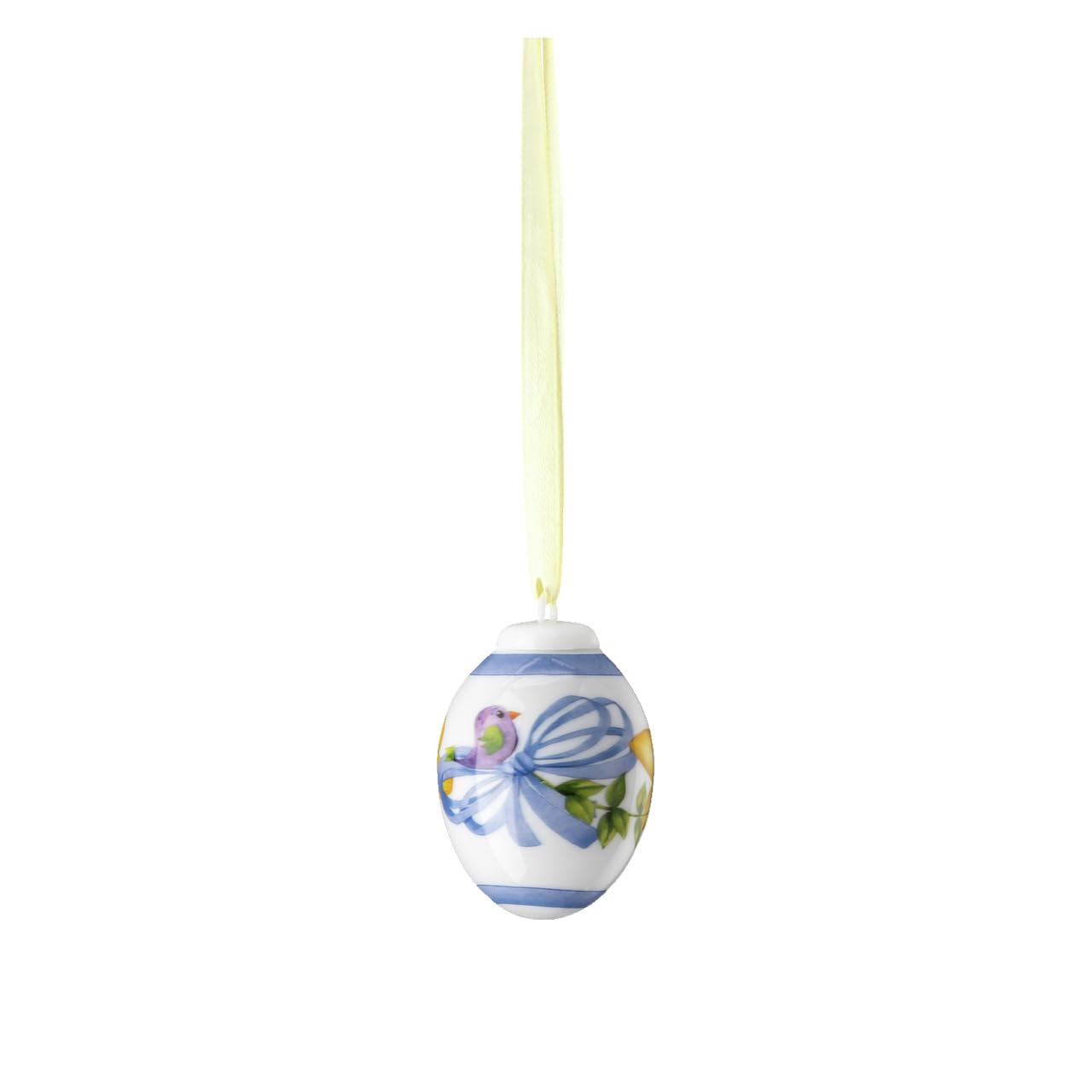 Hutschenreuther Multicoloured Porcelain Mini Egg 2025, Porcelain Egg For Hanging, Diameter 3.4 Cm X Height 5 Cm, Collector's Edition Easter, Porcelain Daffodil Yellow Motif