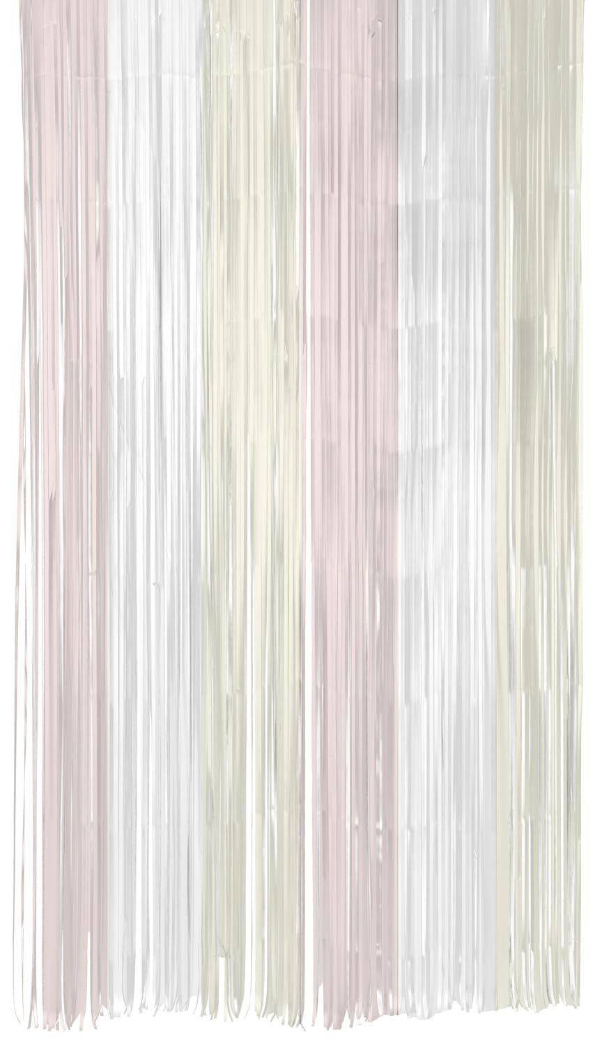 Folat 24329 Pastel Coloured Paper Curtain Playful Powder-2 x 1m Wedding Party for Festivals, Carnivals, Birthday Decorations, Baby Showers, Pink