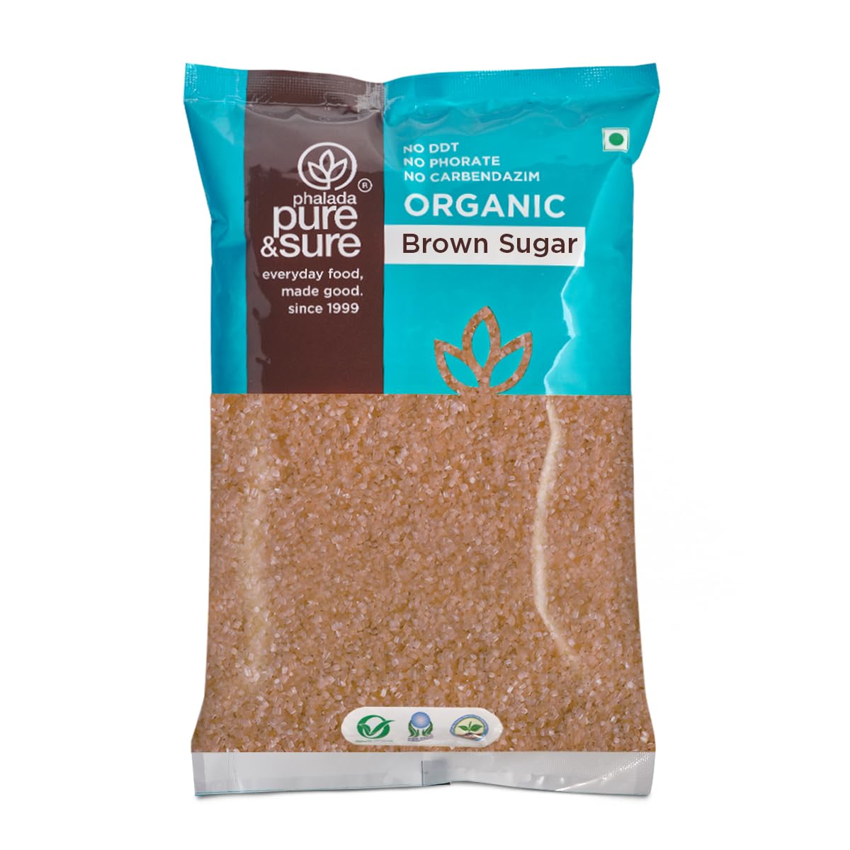 Pure & Sure Organic Brown Sugar | Natural Brown Sugar, Healthy & Wholesome | Powdered Brown Sugar for Baking, Tea, & Coffee, 1kg.