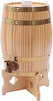 Vista 1 de Barril de madera de pino de LOYALHEARTDY de 5 l de madera de pino de primera calidad, con soporte vertical para almacenamiento de whisky, vino