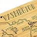 Totally Bamboo Destination Washington State Shaped Cutting Board, Charcuterie and Cheese Serving Board – Washington Gift for Home Décor or Everyday Kitchen Use