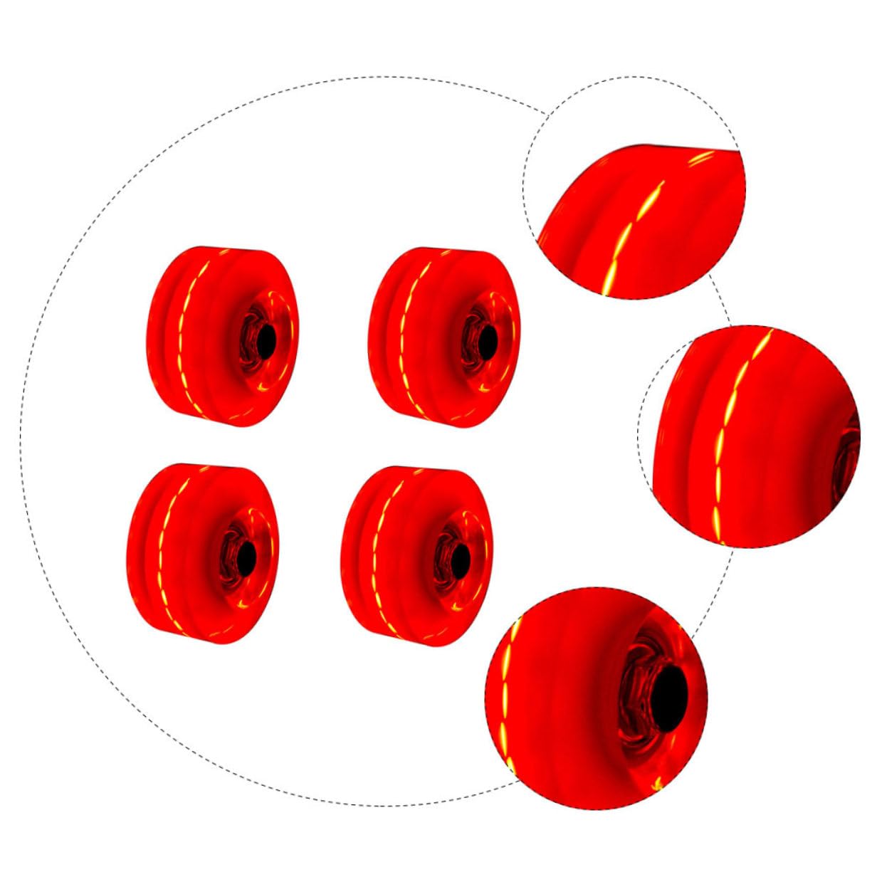 UPKOCH 4piezas Ruedas De Patines Para Patinaje Ruedas Para Monopatín Accesorios Para Patines Línea
