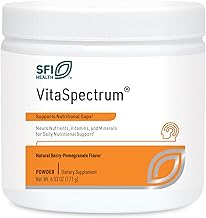 SFI Health Klaire Labs VitaSpectrum Powder - Childrens Multivitamin/Mineral with 23 Essential Nutrients in Berry-Pomegranate for Kids, No Copper, Iron, Gluten or Casein 30 Servings, 171 Grams