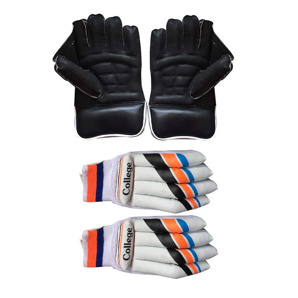 JetFire Ibex Regular Wicket Keeping Gloves & College Batting Gloves Combo-picture-25