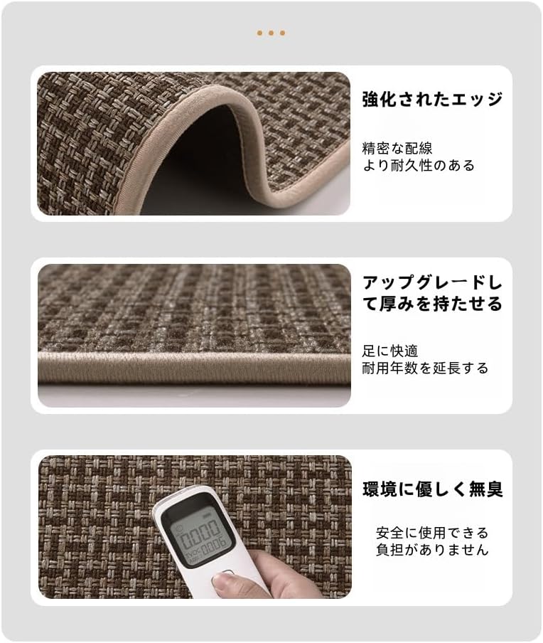 COMEDYKINGキッチンマットは拭ける、踏み心地良い、防油、防水、防汚、低反発、柔らかな肌触り、洗濯不要、キッチンでの滑り止め、