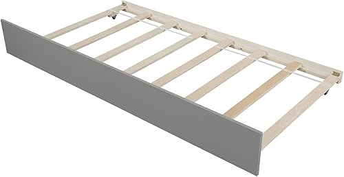 Miniatura 7 de SOFTSEA Base de cama de plataforma individual con nido con cabecera y estribo para dormitorio pequeño, marco de cama individual de madera para niños