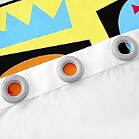 Vista 76 de Erosebridal Cortinas opacas de moda de los años 90, 30 % a 50 % para dormitorio, cortina de ventana con cinta de radio retro, tratamientos de Negro