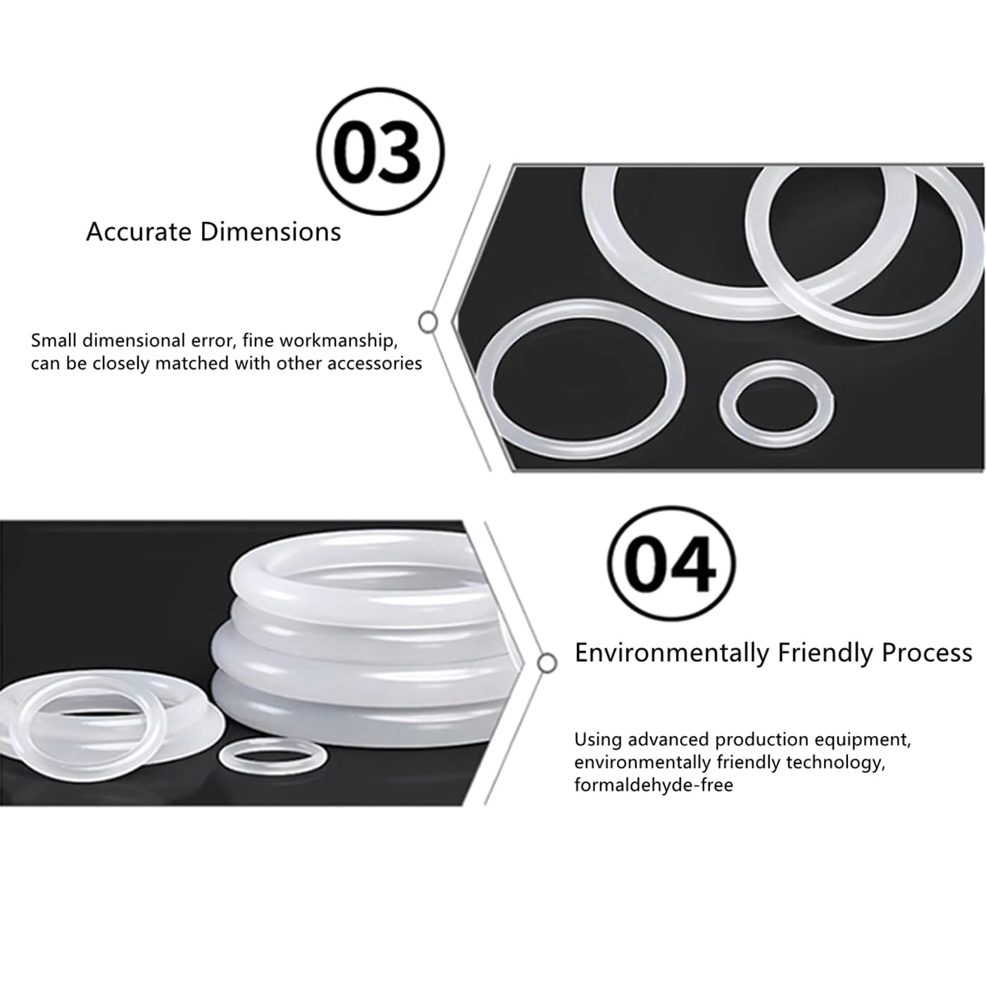 50 St Vit Silikon O-ringar Av Livsmedelskvalitet, ID 14 Mm, OD 24 Mm, Tru00e5ddiameter 5 Mm, Lu00e4mplig Fu00f6r Ru00f6r Och Ventiler, Elektronisk Utrustning, 14 X 24