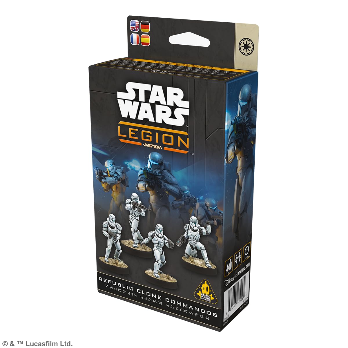 Asmodee - Star Wars™: Legion - Clone Commandos - AMG - Extension Figurines - République Galactique - Experts - 14+ - 2 Joueurs - 60 à 120 Min - multilingue