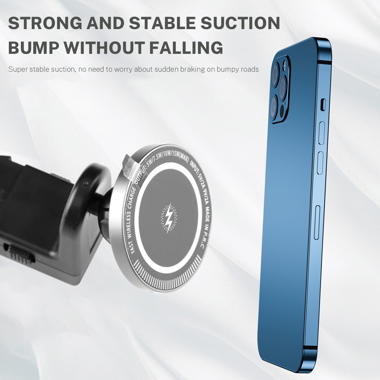 KUNGKIC Auto Tablet Halterung Tablethalterungen für BMW X3 X5 X6 I20 G05 G06 G45 G60 G61 G70 Mag-Safe Autohalterung Handyhalterung Magnetische KFZ (C(Kabellosen Ladegeräten mit Beleuchtung))