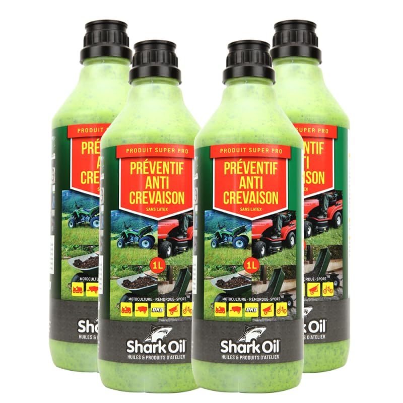 Matijardin - Préventif anti crevaison Shark Oil OKO super pro 1 litre par 4