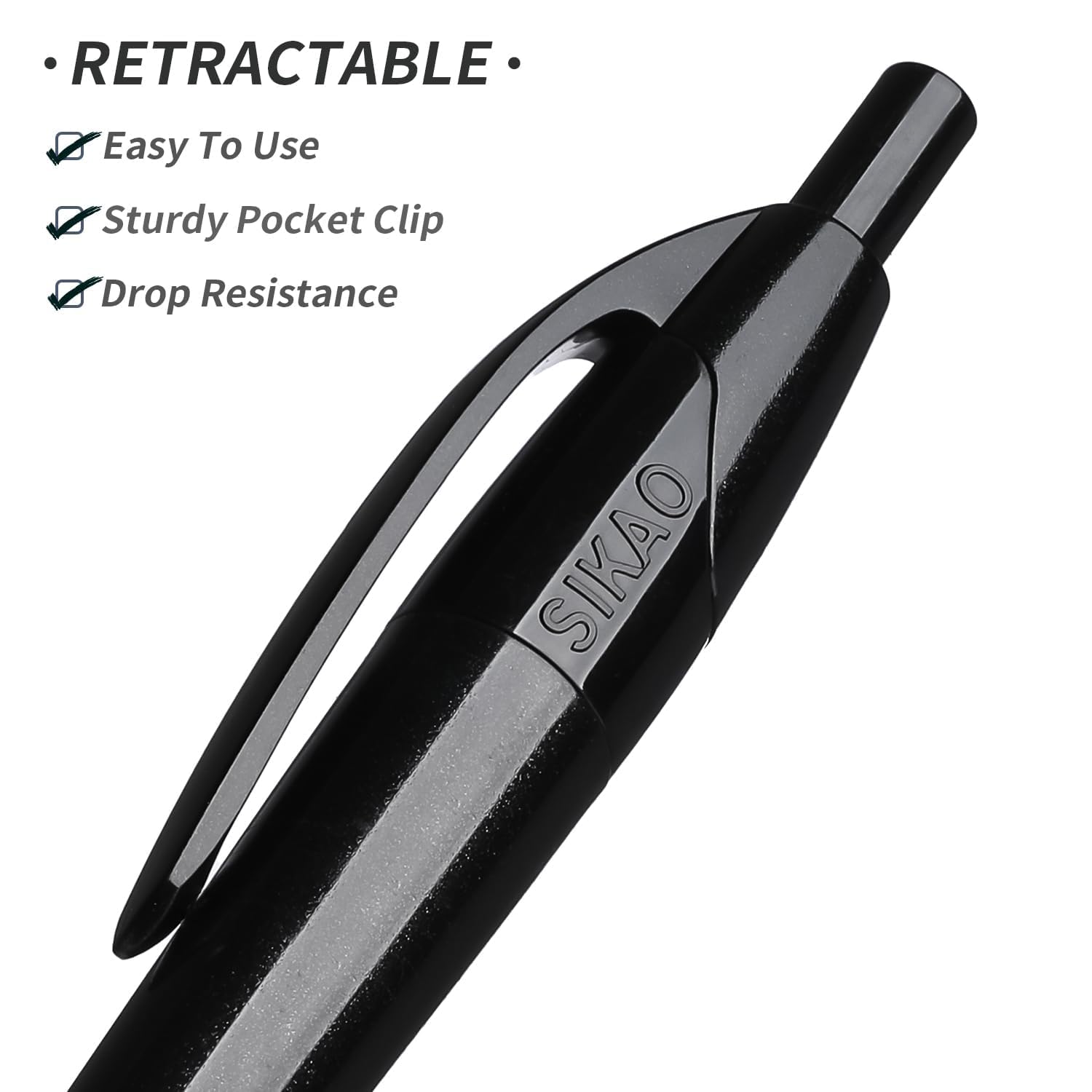 Pens Bulk 60 Pack Black Gripped Slimster Ballpoint Pens Black Ink 1 0mm Medium Point Smooth Writing Click — view 4